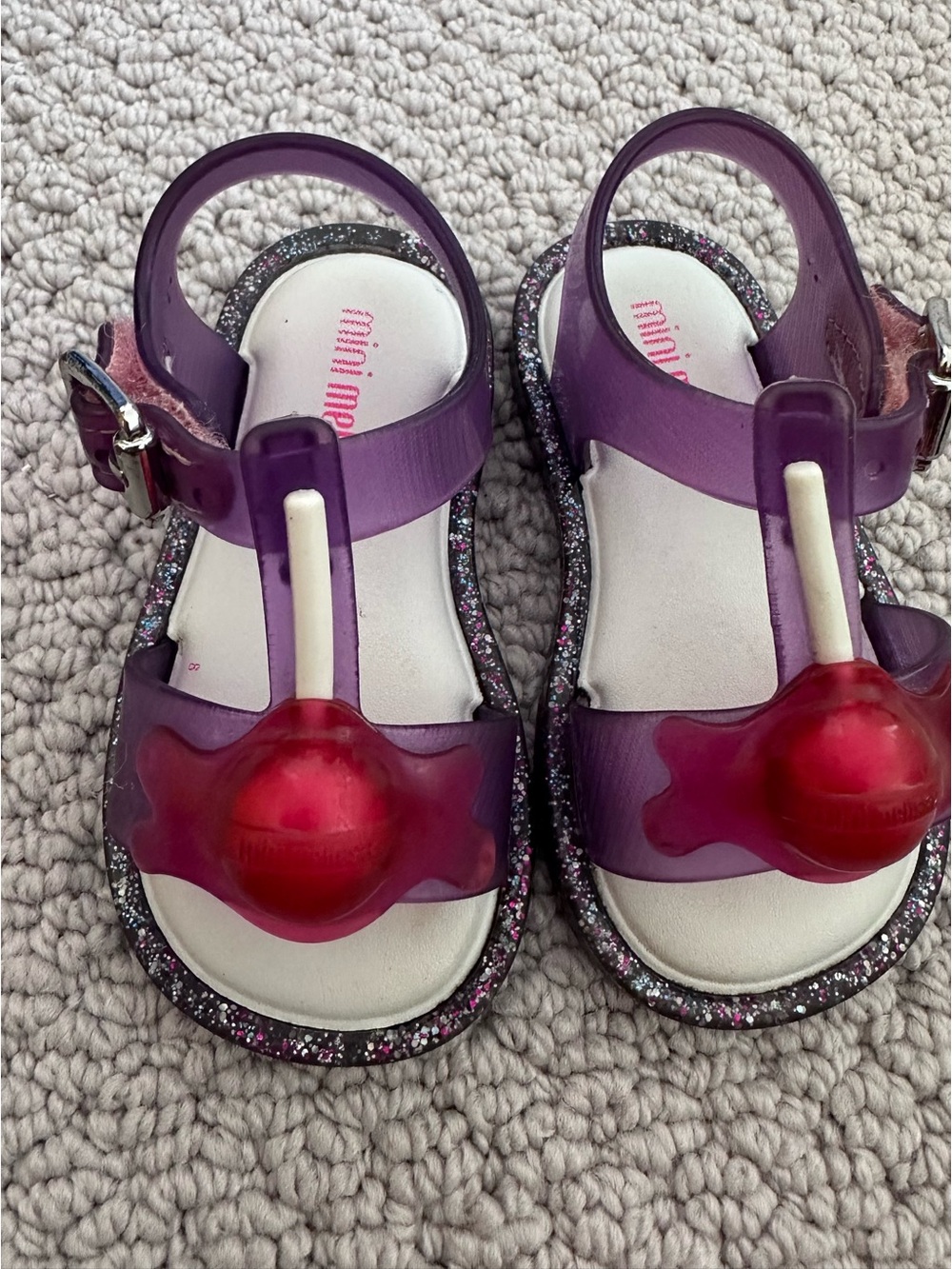Mini Melissa purple red lollipop toddler girl sandals 5